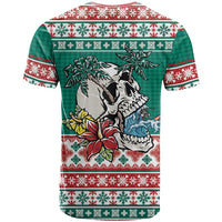 Hawaiian Skull Surfs T Shirt Mele Kalikimaka Palaka Quilt Pattern LT9 - Polynesian Pride