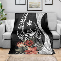Hafa Adai Guam Blanket Tropical Flowers with Polynesian Pattern LT9 - Polynesian Pride
