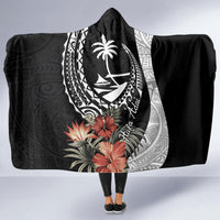 Hafa Adai Guam Hooded Blanket Tropical Flowers with Polynesian Pattern LT9 - Polynesian Pride