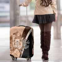 Bula Fiji Vintage Fijian Masi Pattern Luggage Cover Peach Fuzz Unique LT9 - Polynesian Pride
