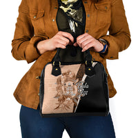 Bula Fiji Vintage Fijian Masi Pattern Shoulder Handbag Peach Fuzz Unique LT9 - Polynesian Pride