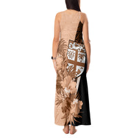 Bula Fiji Vintage Fijian Masi Pattern Tank Maxi Dress Peach Fuzz Unique LT9 - Polynesian Pride