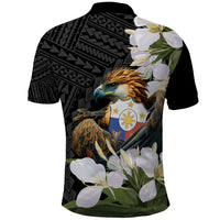 Philippines Eagle with Coat Of Arm Polo Shirt Simple Sampaguita Jasmine