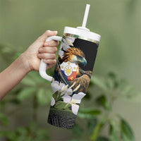 Philippines Eagle with Coat Of Arm Tumbler With Handle Simple Sampaguita Jasmine LT9
