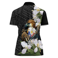 Philippines Eagle with Coat Of Arm Women Polo Shirt Simple Sampaguita Jasmine