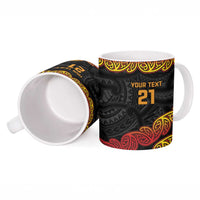 New Zealand Rugby Pacific Custom Ceramic Mug Rangatira Maori Kowhaiwhai Pattern LT9 - Polynesian Pride