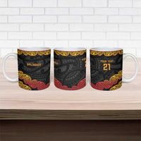 New Zealand Rugby Pacific Custom Ceramic Mug Rangatira Maori Kowhaiwhai Pattern LT9 - Polynesian Pride