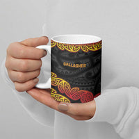 New Zealand Rugby Pacific Custom Ceramic Mug Rangatira Maori Kowhaiwhai Pattern LT9 - Polynesian Pride