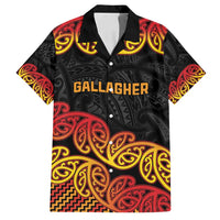 New Zealand Rugby Pacific Custom Family Matching Long Sleeve Bodycon Dress and Hawaiian Shirt Rangatira Maori Kowhaiwhai Pattern