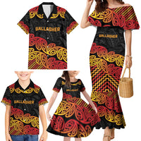 New Zealand Rugby Pacific Custom Family Matching Mermaid Dress and Hawaiian Shirt Rangatira Maori Kowhaiwhai Pattern