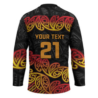 New Zealand Rugby Pacific Custom Hockey Jersey Rangatira Maori Kowhaiwhai Pattern LT9 - Polynesian Pride