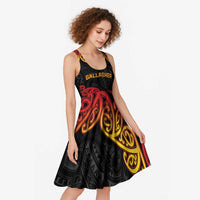 New Zealand Rugby Pacific Custom Midi Dress Rangatira Maori Kowhaiwhai Pattern - Polynesian Pride