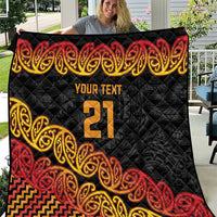 New Zealand Rugby Pacific Custom Quilt Rangatira Maori Kowhaiwhai Pattern