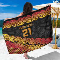New Zealand Rugby Pacific Custom Sarong Rangatira Maori Kowhaiwhai Pattern