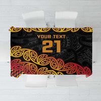 New Zealand Rugby Pacific Custom Tablecloth Rangatira Maori Kowhaiwhai Pattern