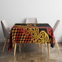 New Zealand Rugby Pacific Custom Tablecloth Rangatira Maori Kowhaiwhai Pattern