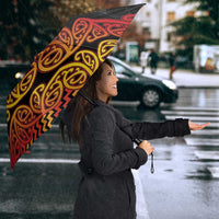 New Zealand Rugby Pacific Custom Umbrella Rangatira Maori Kowhaiwhai Pattern - Polynesian Pride