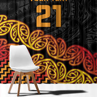 New Zealand Rugby Pacific Custom Window Curtain Rangatira Maori Kowhaiwhai Pattern