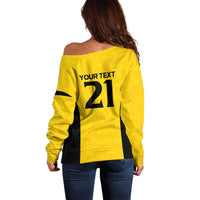 New Zealand Rugby Pacific Custom Off Shoulder Sweater Hau Awhiowhio Maori Tribal Tattoo