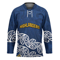 New Zealand Rugby Pacific Custom Hockey Jersey Kahupeka Maori Kowhaiwhai Pattern LT9 Unisex Blue - Polynesian Pride