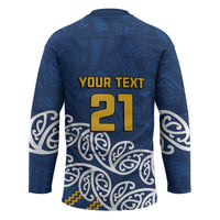 New Zealand Rugby Pacific Custom Hockey Jersey Kahupeka Maori Kowhaiwhai Pattern LT9 - Polynesian Pride