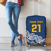 New Zealand Rugby Pacific Custom Luggage Cover Kahupeka Maori Kowhaiwhai Pattern