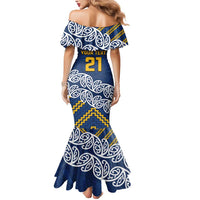 New Zealand Rugby Pacific Custom Mermaid Dress Kahupeka Maori Kowhaiwhai Pattern