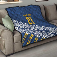 New Zealand Rugby Pacific Custom Quilt Kahupeka Maori Kowhaiwhai Pattern