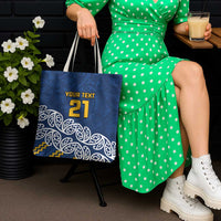 New Zealand Rugby Pacific Custom Tote Bag Kahupeka Maori Kowhaiwhai Pattern - Polynesian Pride