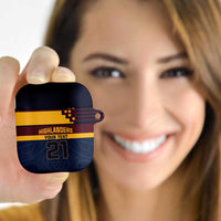 New Zealand Rugby Pacific Custom AirPods Case Kahupeka Retro 2025 Taniko Motif LT9 Blue - Polynesian Pride