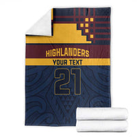 New Zealand Rugby Pacific Custom Blanket Kahupeka Retro 2025 Taniko Motif