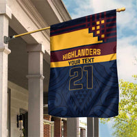 New Zealand Rugby Pacific Custom Garden Flag Kahupeka Retro 2025 Taniko Motif