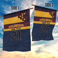New Zealand Rugby Pacific Custom Garden Flag Kahupeka Retro 2025 Taniko Motif