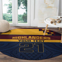 New Zealand Rugby Pacific Custom Round Carpet Kahupeka Retro 2025 Taniko Motif