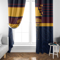 New Zealand Rugby Pacific Custom Window Curtain Kahupeka Retro 2025 Taniko Motif