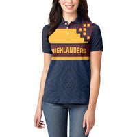 New Zealand Rugby Pacific Custom Women Polo Shirt Kahupeka Retro 2025 Taniko Motif