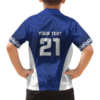 New Zealand Rugby Pacific Custom Family Matching Long Sleeve Bodycon Dress and Hawaiian Shirt Kahurangi Auckland All Blue