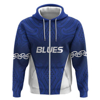 New Zealand Rugby Pacific Custom Hoodie Kahurangi Auckland All Blue