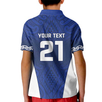 New Zealand Rugby Pacific Custom Kid Polo Shirt Kahurangi Auckland All Blue