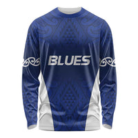 New Zealand Rugby Pacific Custom Long Sleeve Shirt Kahurangi Auckland All Blue