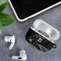 New Zealand Rugby Custom AirPods Case Glory Be To Black Silver-fern LT9 - Polynesian Pride