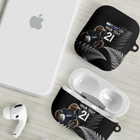 New Zealand Rugby Custom AirPods Case Glory Be To Black Silver-fern LT9 - Polynesian Pride