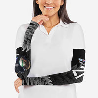 New Zealand Rugby Custom Arm Sleeves Glory Be To Black Silver-fern - Polynesian Pride