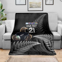 New Zealand Rugby Custom Blanket Glory Be To Black Silver-fern - Polynesian Pride