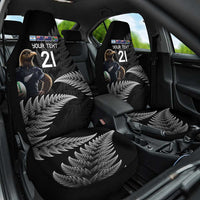 New Zealand Rugby Custom Car Seat Cover Glory Be To Black Silver-fern - Polynesian Pride