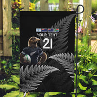 New Zealand Rugby Custom Garden Flag Glory Be To Black Silver-fern - Polynesian Pride