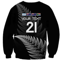 New Zealand Rugby Custom Sweatshirt Glory Be To Black Silver-fern - Polynesian Pride