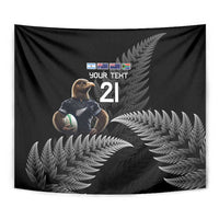 New Zealand Rugby Custom Tapestry Glory Be To Black Silver-fern - Polynesian Pride