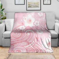 Japan Sakura Floral with Polynesian Vibe Blanket LT9 - Polynesian Pride