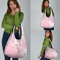 Japan Sakura Floral with Polynesian Vibe Grocery Bag LT9 - Polynesian Pride